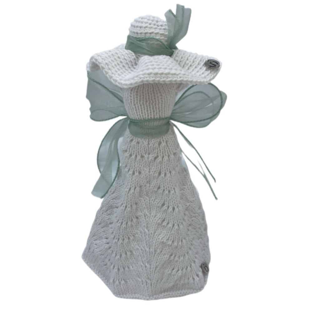 Robe longue Glamour avec son chapeau pour poupée sans fermeture fait main - Made in France