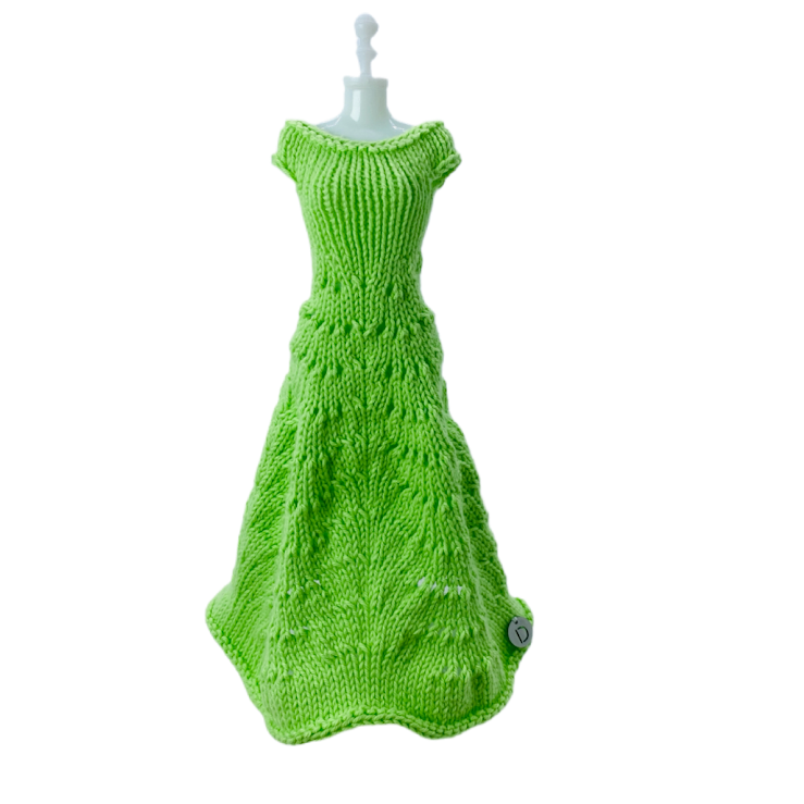 Longue robe MOON pour poupée sans fermeture fait main - Made in France