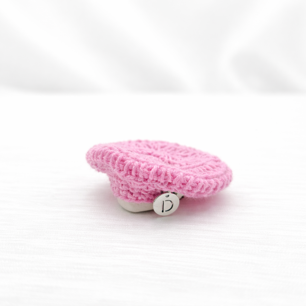 Béret classique au crochet fait main pour poupée