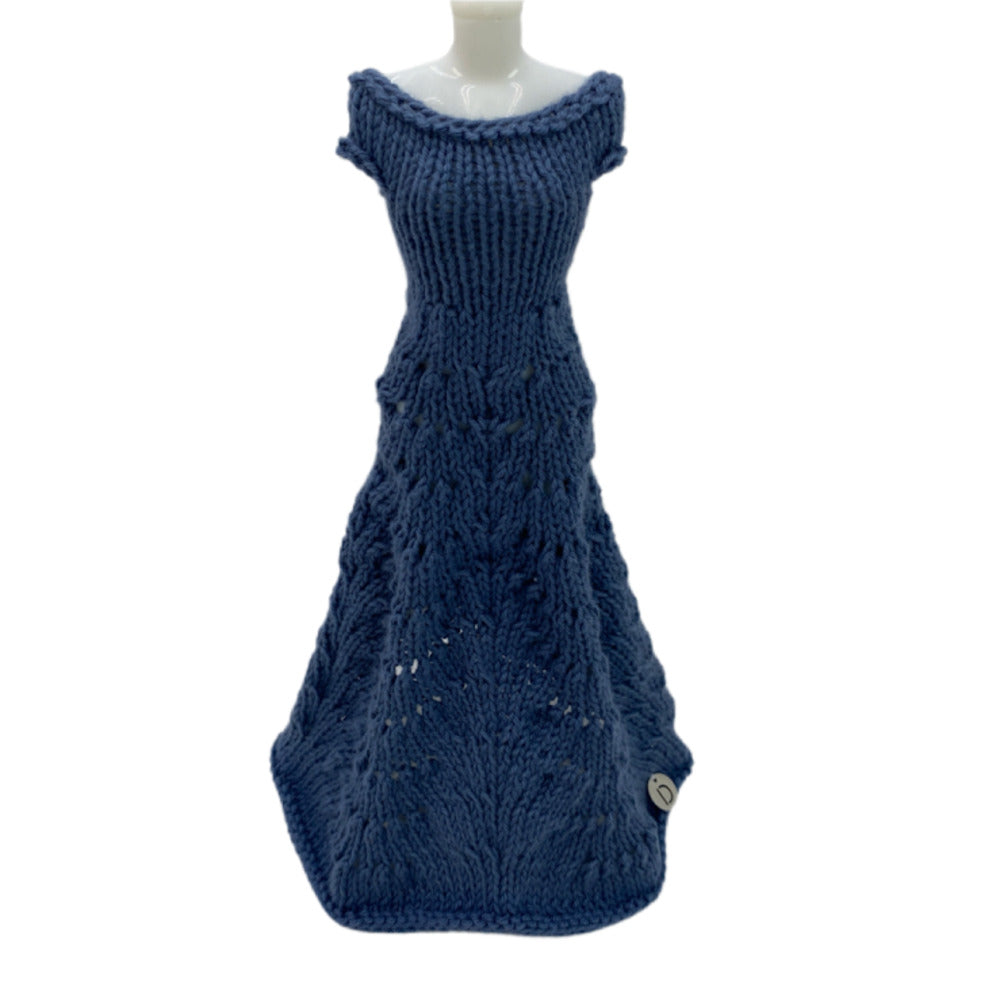 Robe longue MOON pour poupée sans fermeture fait main - Made in France