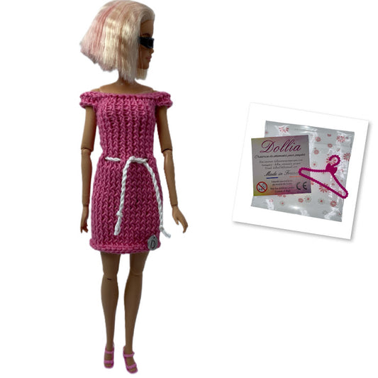 ETE2024 - Robe courte d'été pour poupées sans fermeture - Made in France