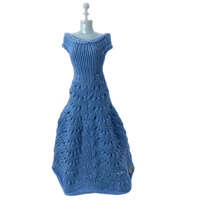 Longue robe MOON pour poupée sans fermeture fait main - Made in France